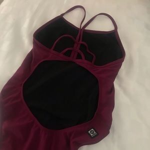 Burgundy Fixed Back One Piece Jolyn